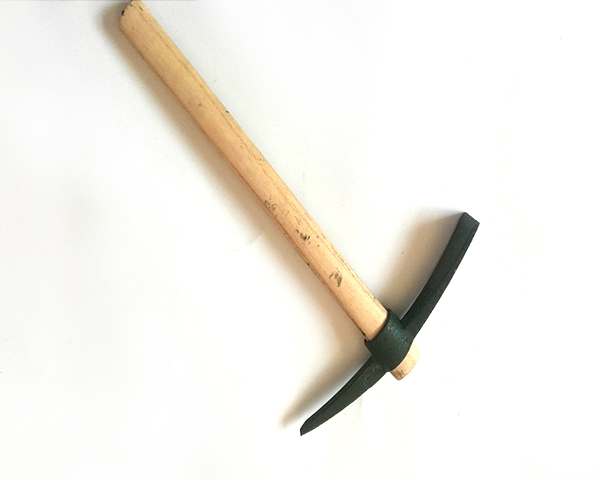 Green Garden Steel Pick Mattock With Wooden Handle